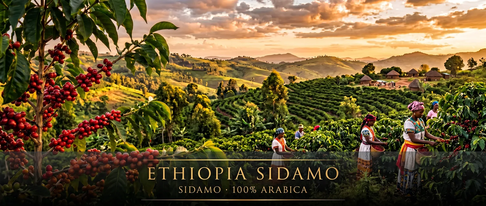 Plantacja kawy Ethiopia Sidamo – południowa Etiopia