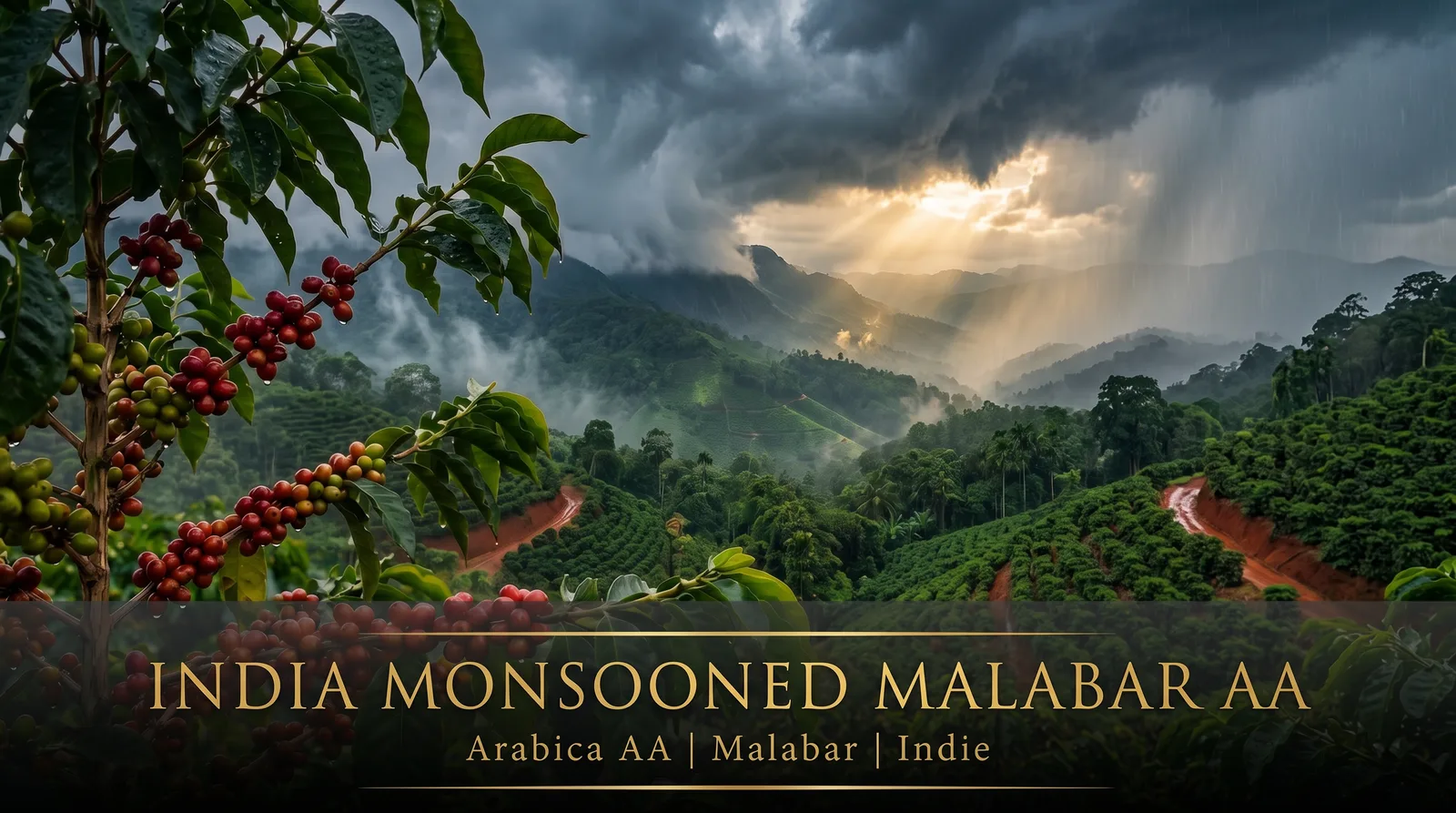 Plantacja kawy Indie Monsooned Malabar – Western Ghats, monsun, Indie