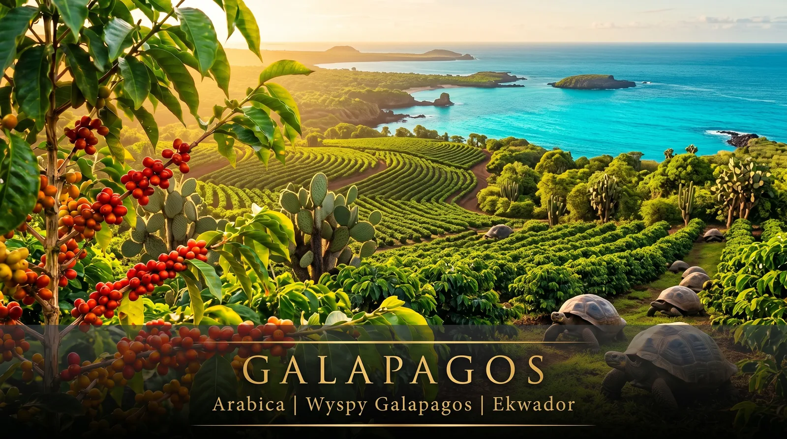 Plantacja kawy Galapagos – wulkaniczne wyspy Pacyfiku, naturalna uprawa bez pestycydów