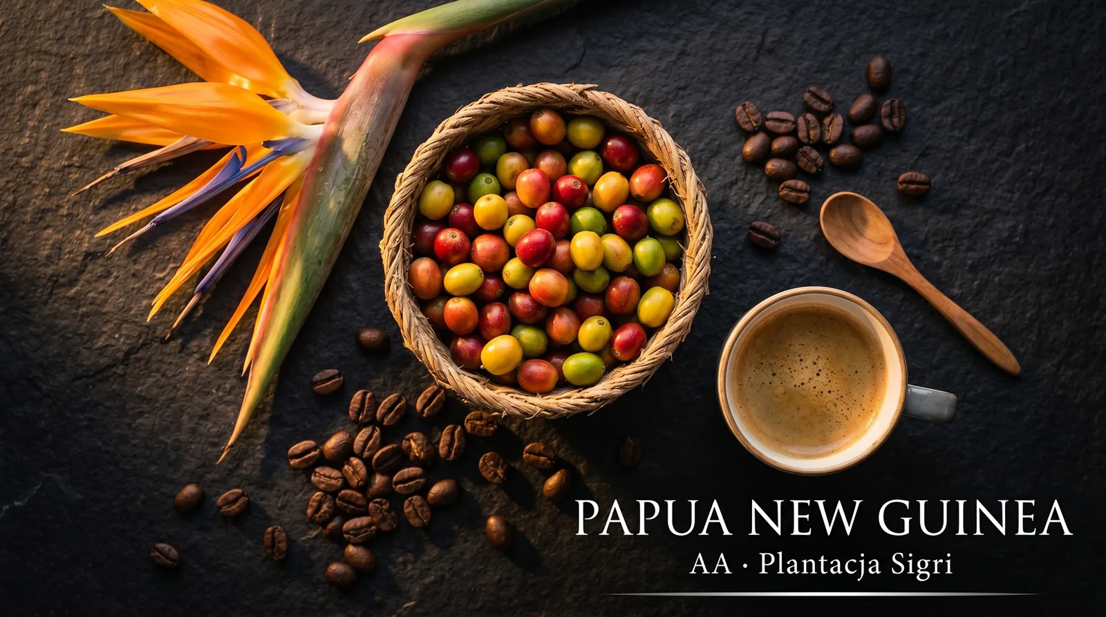 Papua New Guinea AA – profil smakowy: owoce, przyprawy, cytrusy, czekolada