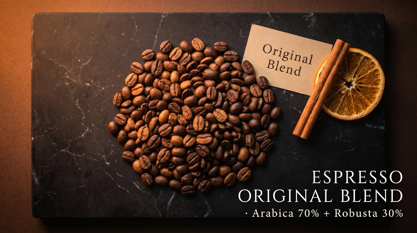 Espresso Original Blend – Arabica 70% Robusta 30%, kakao, crema, intensywny aromat