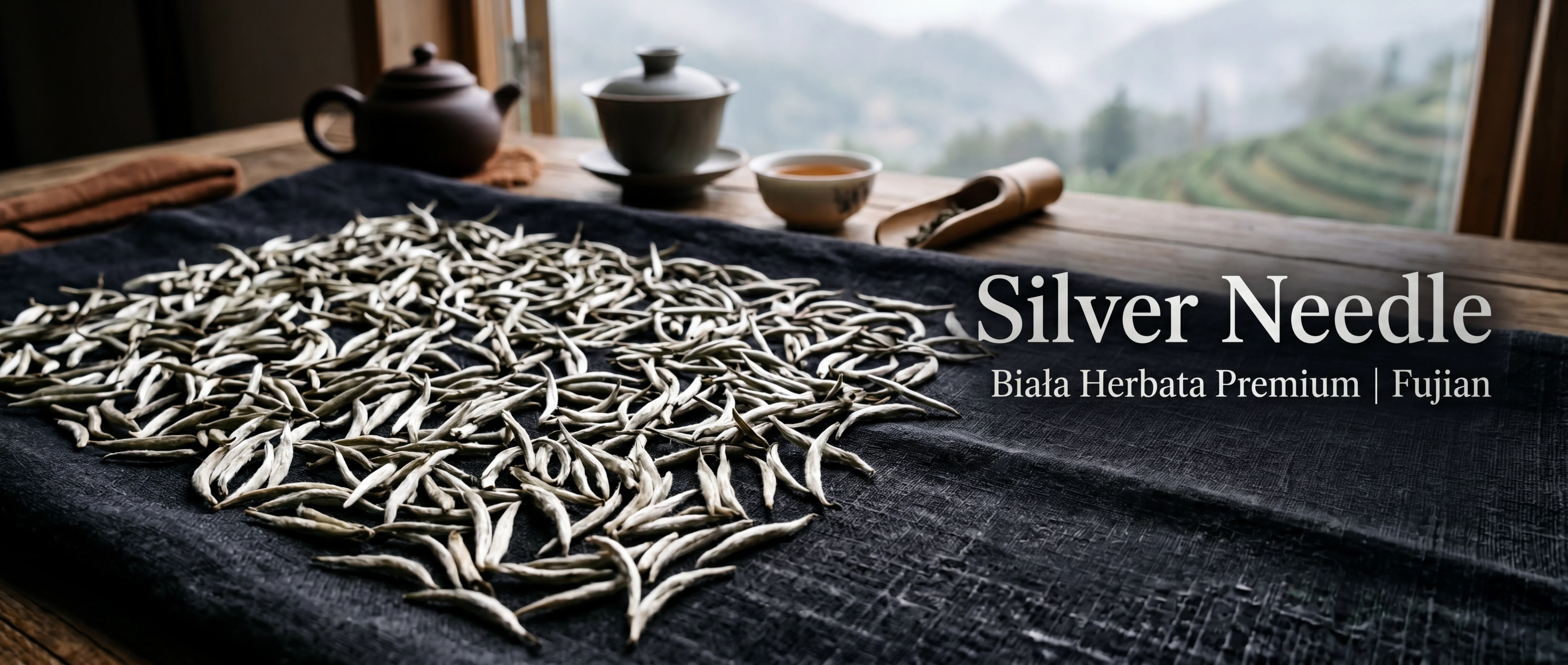Silver Needle Bai Hao Yinzhen – srebrne igły białej herbaty Fujian Chiny