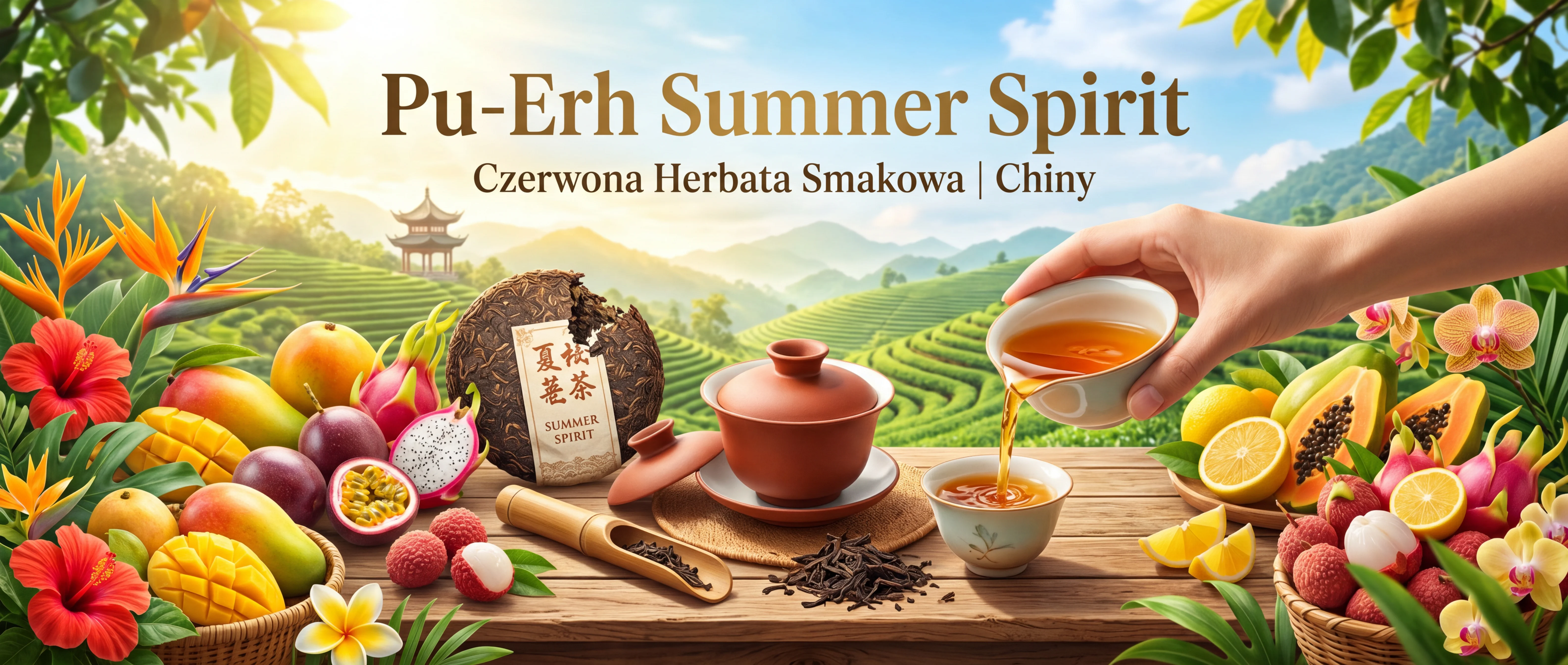 Pu-Erh Summer Spirit – letnia herbata z tropikalnymi owocami premium
