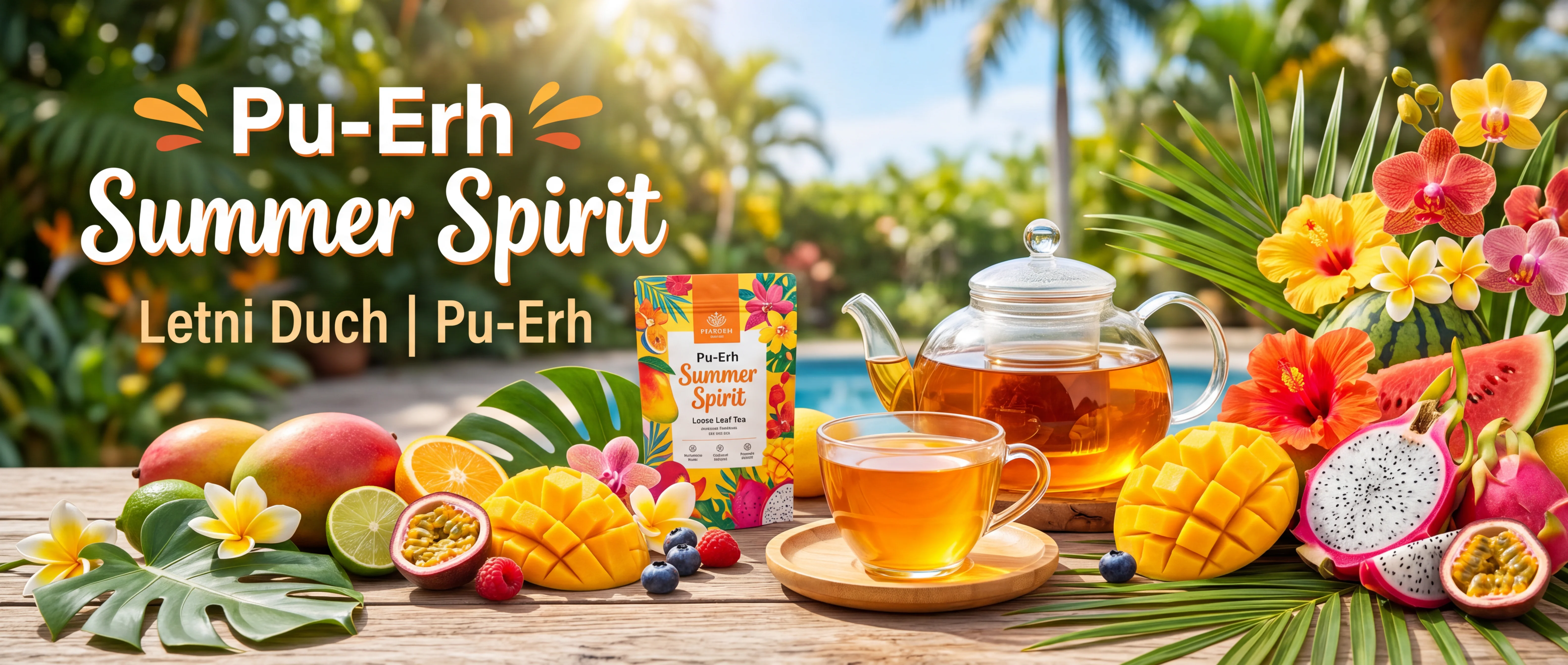 Pu-Erh Summer Spirit – liście pu-erh z tropikalnymi owocami premium