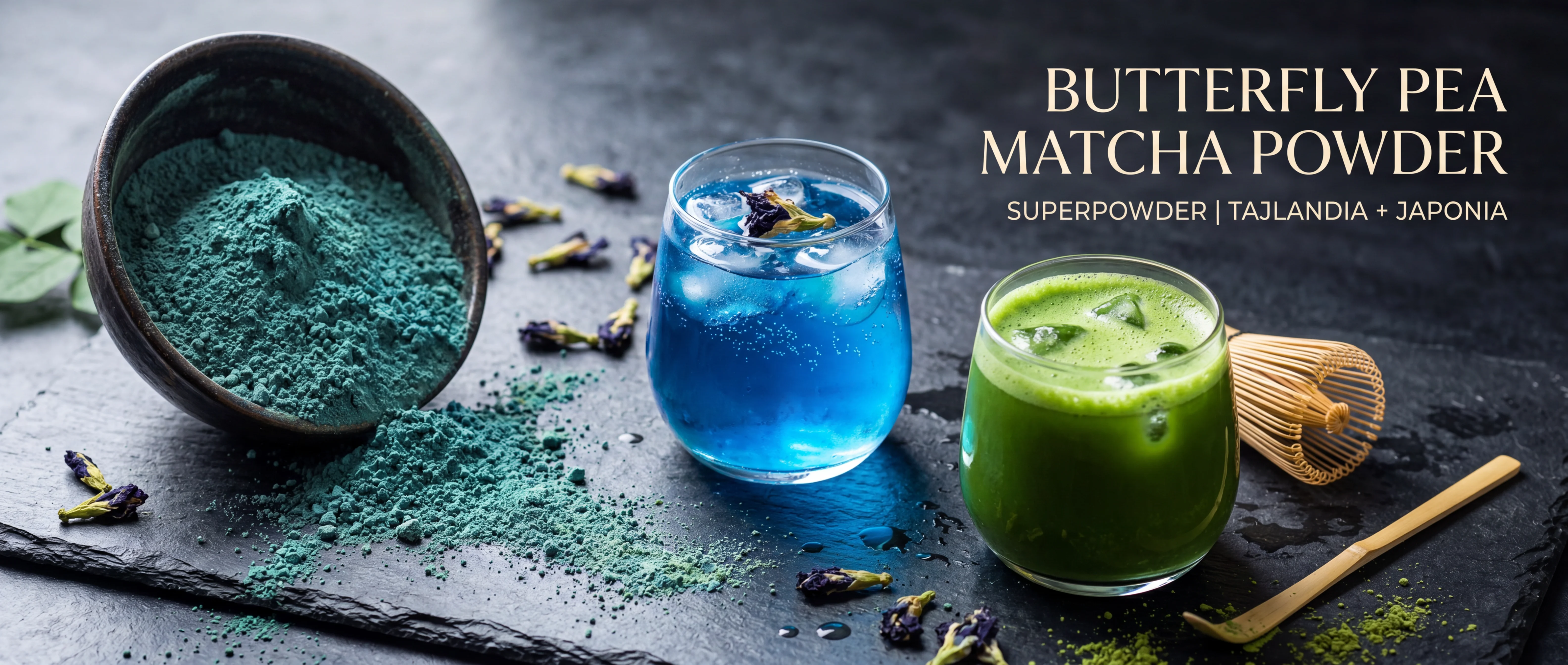 Blue Butterfly Pea Matcha Powder – proszek i napoje niebieskie zielone premium