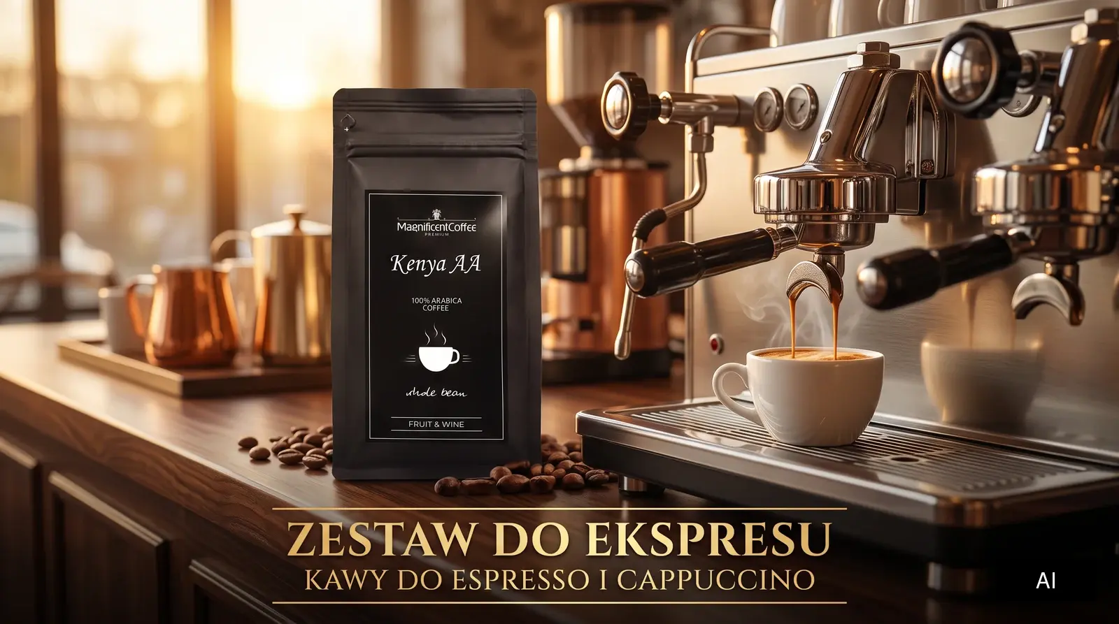 Duży zestaw kaw do ekspresu ciśnieniowego – espresso, cappuccino, latte