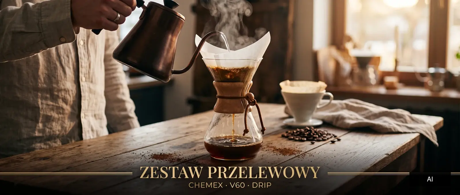 Duży zestaw kaw pod metody przelewowe – Chemex, V60, drip